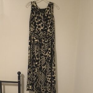Perceptions Black and Cream Maxi Dress